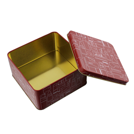 square tin can for cosmetic packaging